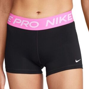 NEW Nike Women's Pro 3" Shorts Size XXL Black & Playful Pink